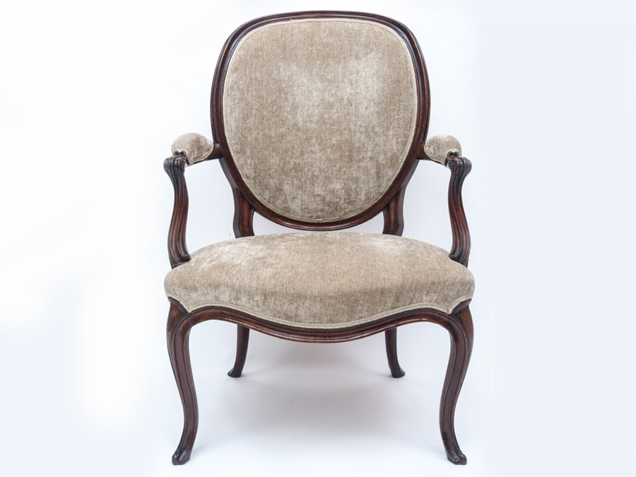 Cabriole leg open armchair English C.1775 | J.Roger Antiques