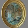 George III oval needlework picture