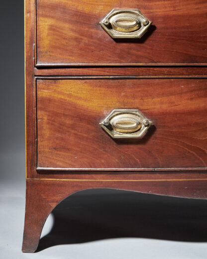 Bow Fronted Chest Drawers bottom left close up