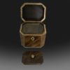 George III octagonal tea caddy open
