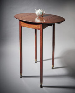 slim side table with teapot unfolded