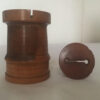 George III boxwood childs money box in the shape of a chess piece
