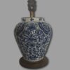 Delft antique blue and white baluster vase newly converted to a lamp