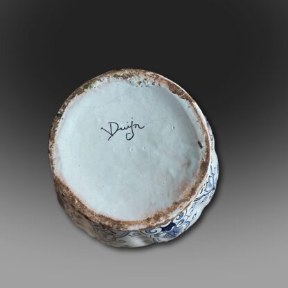 Pair of 18th century Dutch Delft vases, marked Dijon