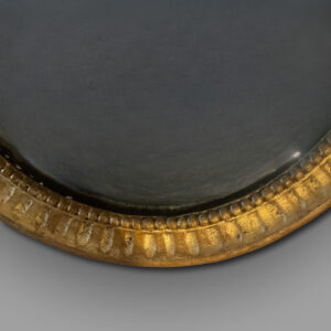 George III late 18th century oval giltwood mirror detail