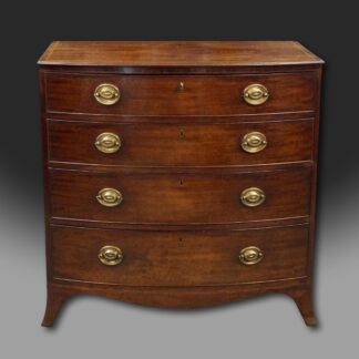 George III mahogany caddy top bow front chest C 1795
