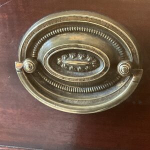 George III mahogany caddy top bow front chest C 1795 handle