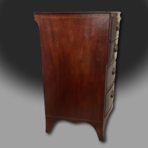 George III mahogany caddy top bow front chest C 1795 side