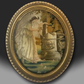 George III silk embroidery C1795.